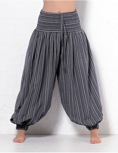 Lady cotton striped pant 95cm