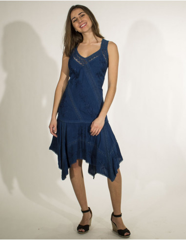 Viscose sw dress with lace