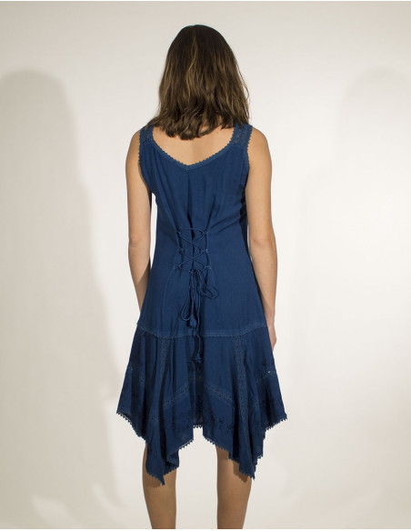 Viscose sw dress with lace