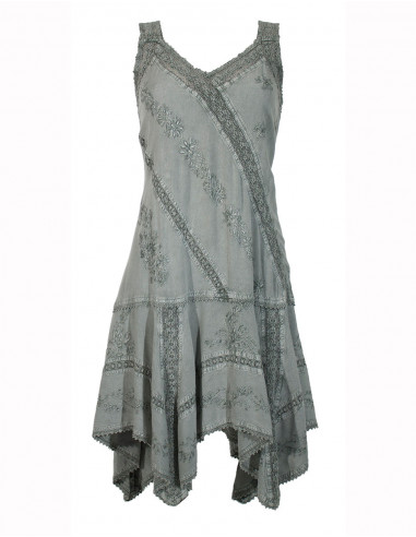 Viscose sw dress with lace