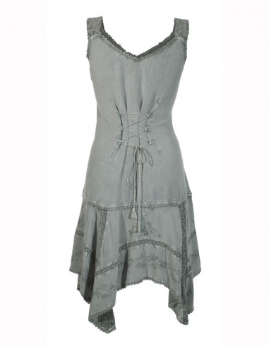 Viscose sw dress with lace