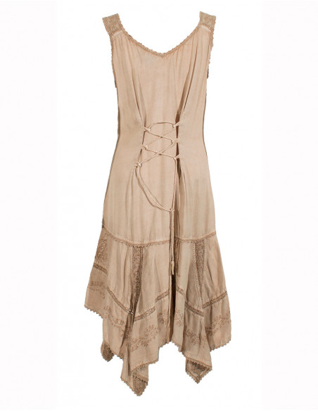 Mini robe viscose avec dentelle