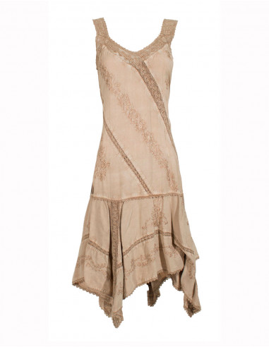 Viscose sw dress with lace