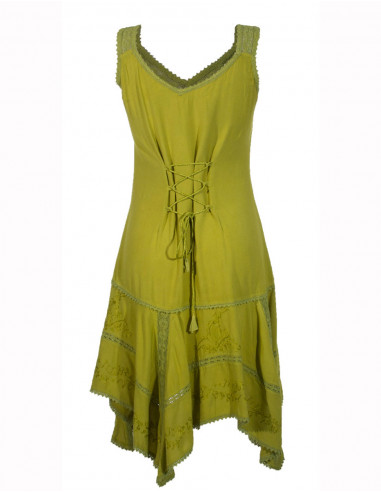 Viscose sw dress with lace