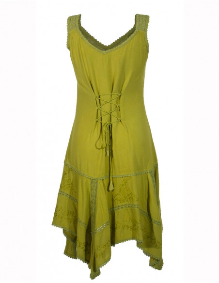 Mini robe viscose avec dentelle