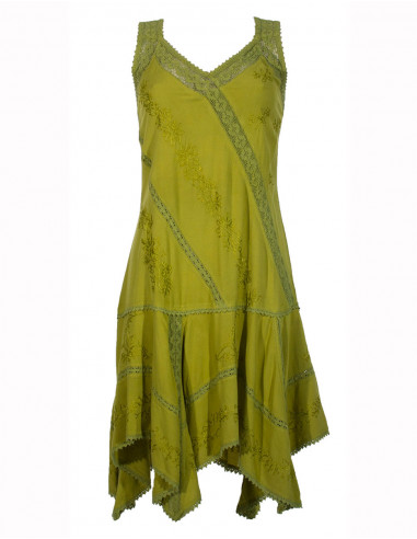 Viscose sw dress with lace