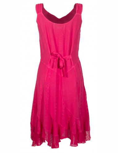 Robe mi longue brodée