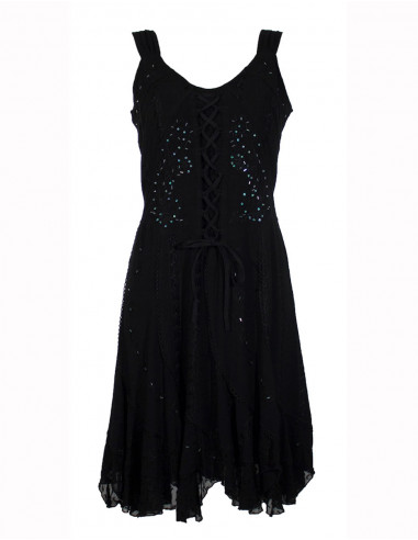 Robe mi longue brodée
