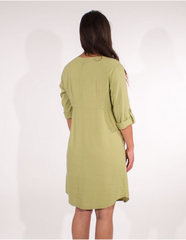 Robe boutonnée manches courtes