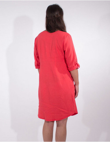 Robe boutonnée manches courtes