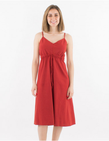 Robe Coton Uni Sw Bretelles Elastique Do