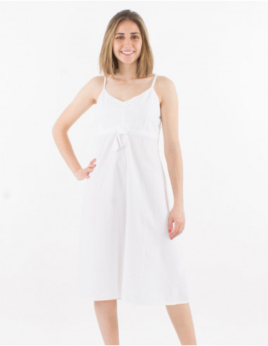 Robe Coton Uni Sw Bretelles Elastique Do