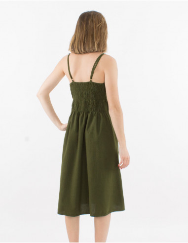 Robe Coton Uni Sw Bretelles Elastique Do