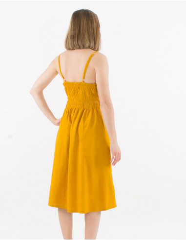 Robe Coton Uni Sw Bretelles Elastique Do