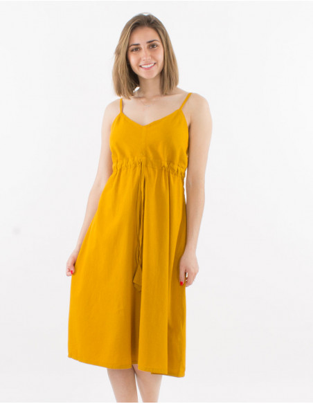 Robe Coton Uni Sw Bretelles Elastique Do