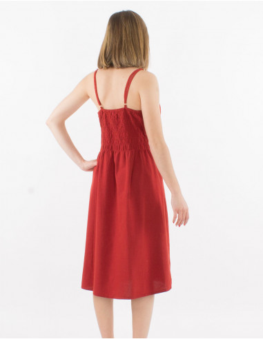 Robe Coton Uni Sw Bretelles Elastique Do