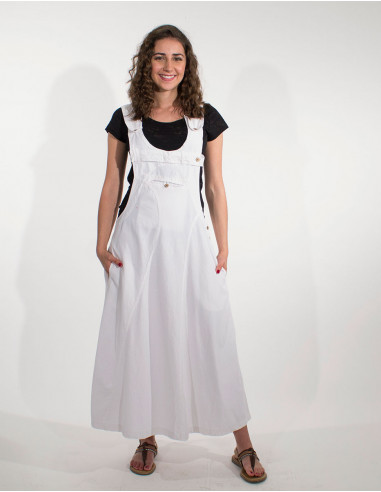 Cotton Top Dress with Sw Dungarees