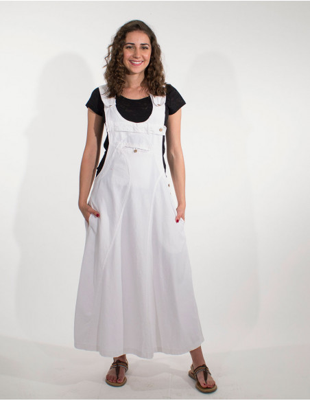 Cotton Top Dress with Sw Dungarees