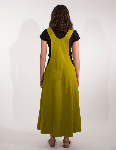 Cotton Top Dress with Sw Dungarees