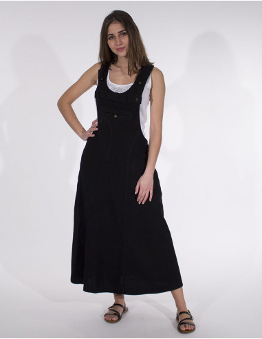 Cotton Top Dress with Sw Dungarees