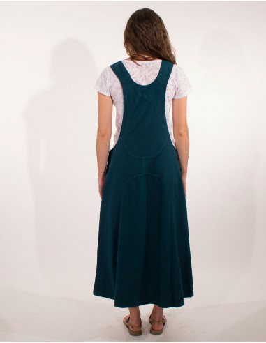 Cotton Top Dress with Sw Dungarees