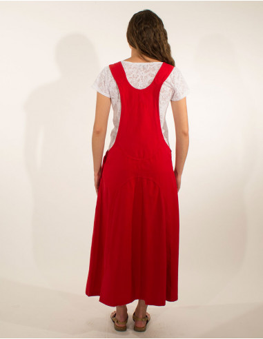 Cotton Top Dress with Sw Dungarees