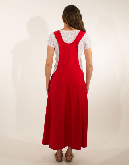 Cotton Top Dress with Sw Dungarees