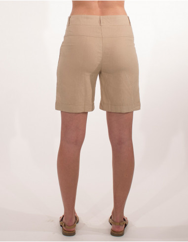 BERMUDA FEMME 55% LIN 45% VISCOSE