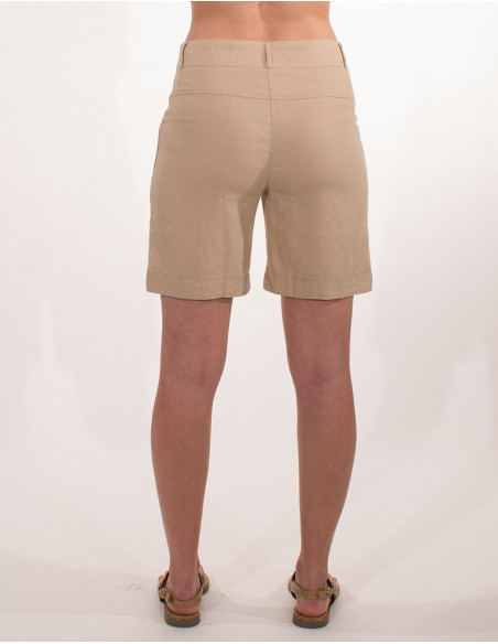 BERMUDA FEMME 55% LIN 45% VISCOSE