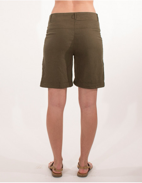 BERMUDA FEMME 55% LIN 45% VISCOSE