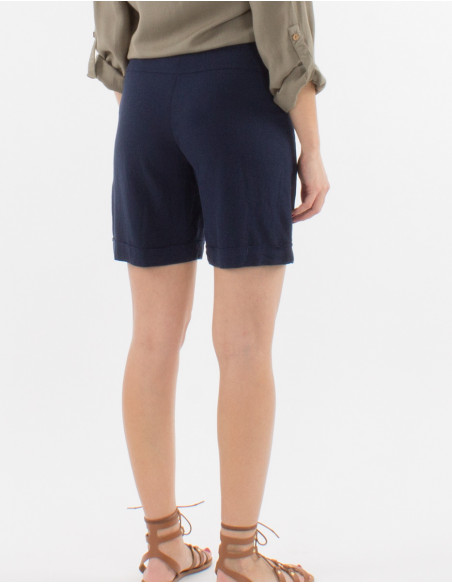 BERMUDA FEMME 55% LIN 45% VISCOSE