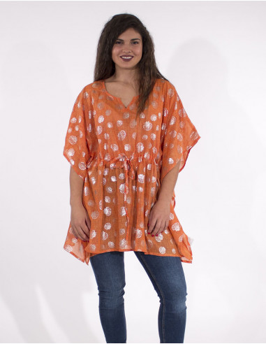 Tunique Voile De Coton Kaftan Tampons Co