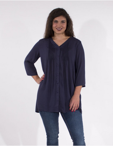 Plain viscose tunic