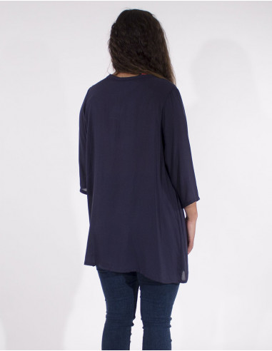 Plain viscose tunic