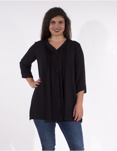 Plain viscose tunic