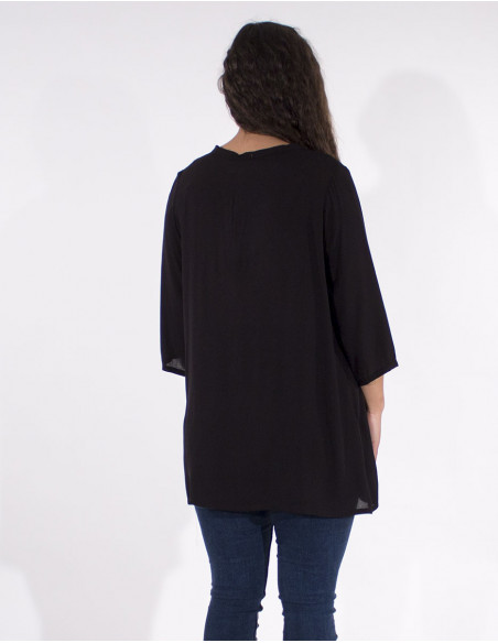 Plain viscose tunic