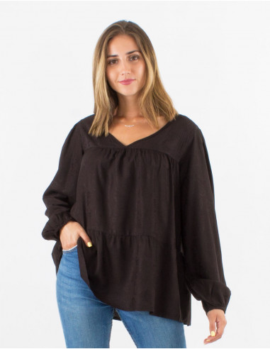 Rayon v-neckline blouse