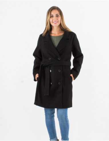 Manteau polyester doublé brodé