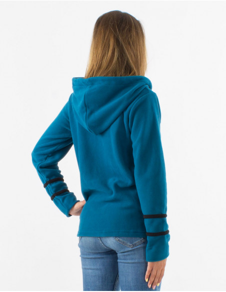 Knitted polyester polar jacket and hood