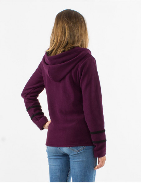 Knitted polyester polar jacket and hood