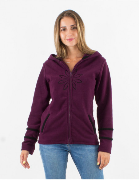 Knitted polyester polar jacket and hood