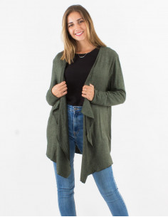 Veste maille 74% viscose 21% polyester 5% élasthanne 2