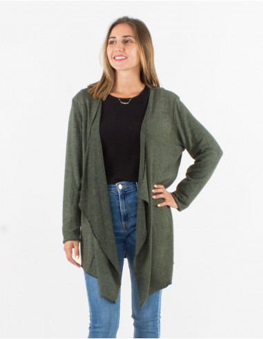 Knitted 74% rayon 21% polyester 5% elastane jacket