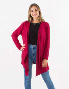 Veste maille 74% viscose 21% polyester 5% élasthanne 2