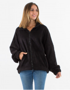 Knitted 95% polyester 5% elastane fake fur jacket 2