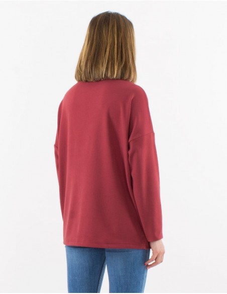 Knitted 95% polyester 5% elastane sweater
