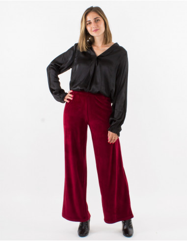 Long polyester dress with l+B53:B59ong sleeves and sari print