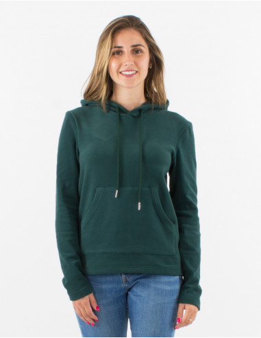 Pull maille 95% Polyester 5% Elasthanne à capuche