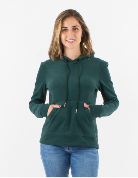 Pull maille 95% Polyester 5% Elasthanne à capuche