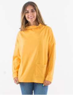 Pull maille 95% Polyester 5% Elasthanne col 2